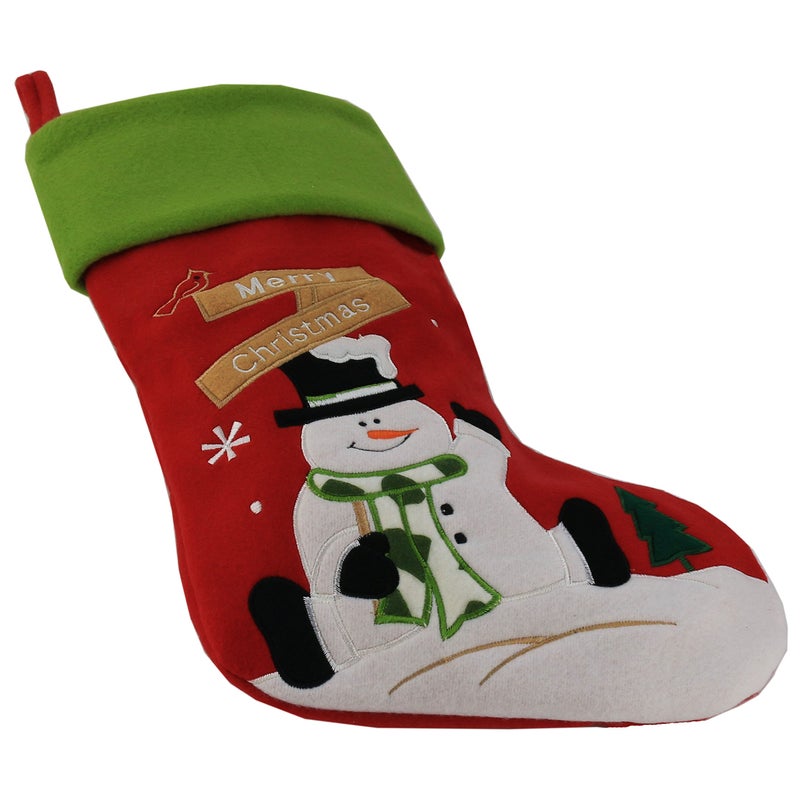 WEWILL Classic Christmas Stockings Set of 2 Santa, Snowman Xmas Character 17-Inch (Style 1) - Image 3